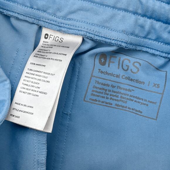 Figs Scrubs Set Catarina Top Zamora Jogger Pants Womens XS Ceil Blue 2443 2436 - Picture 9 of 11
